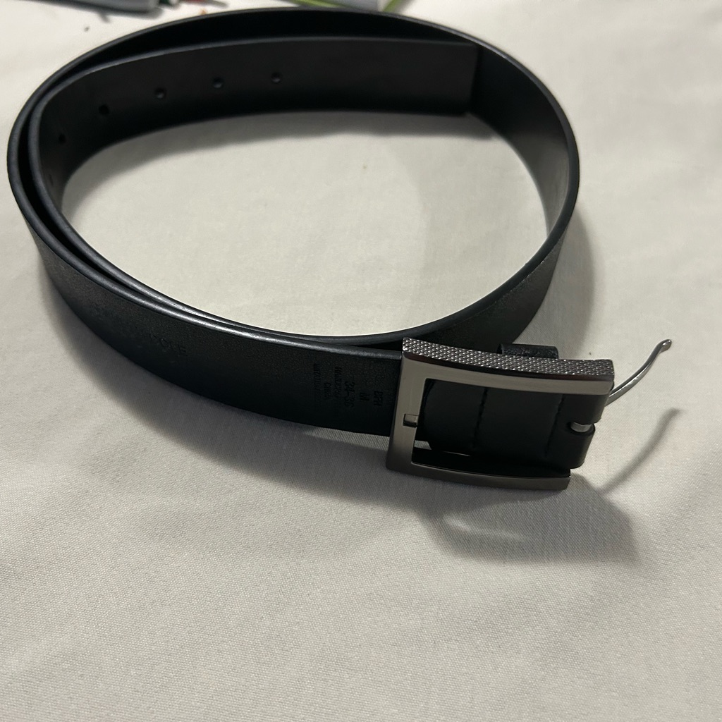 Kenneth Cole Reaction Black Belt With Classic Design And Standard Width 34-38